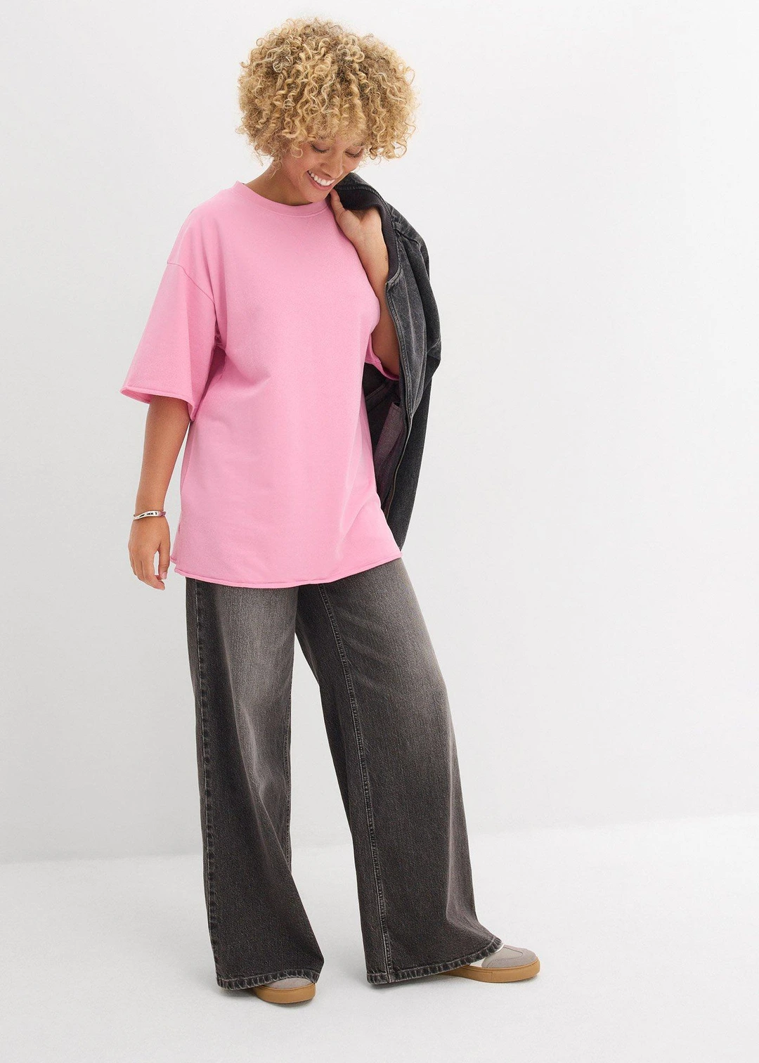 T-shirt long en sweat 100% coton - 2