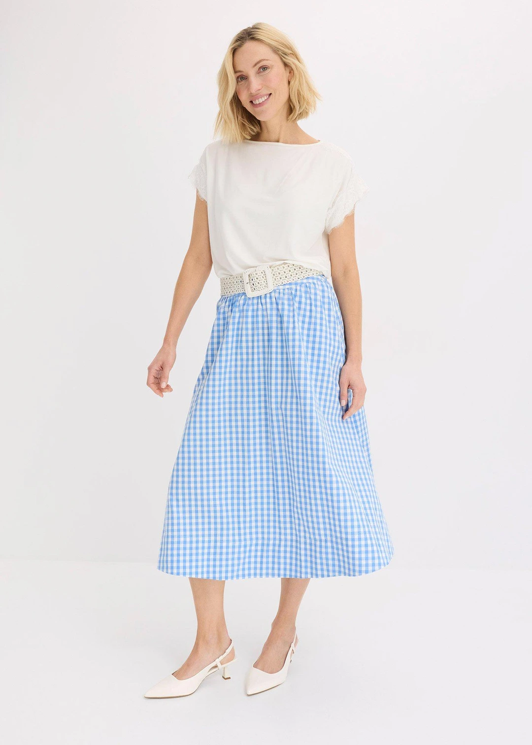 T-shirt en viscose avec dentelle