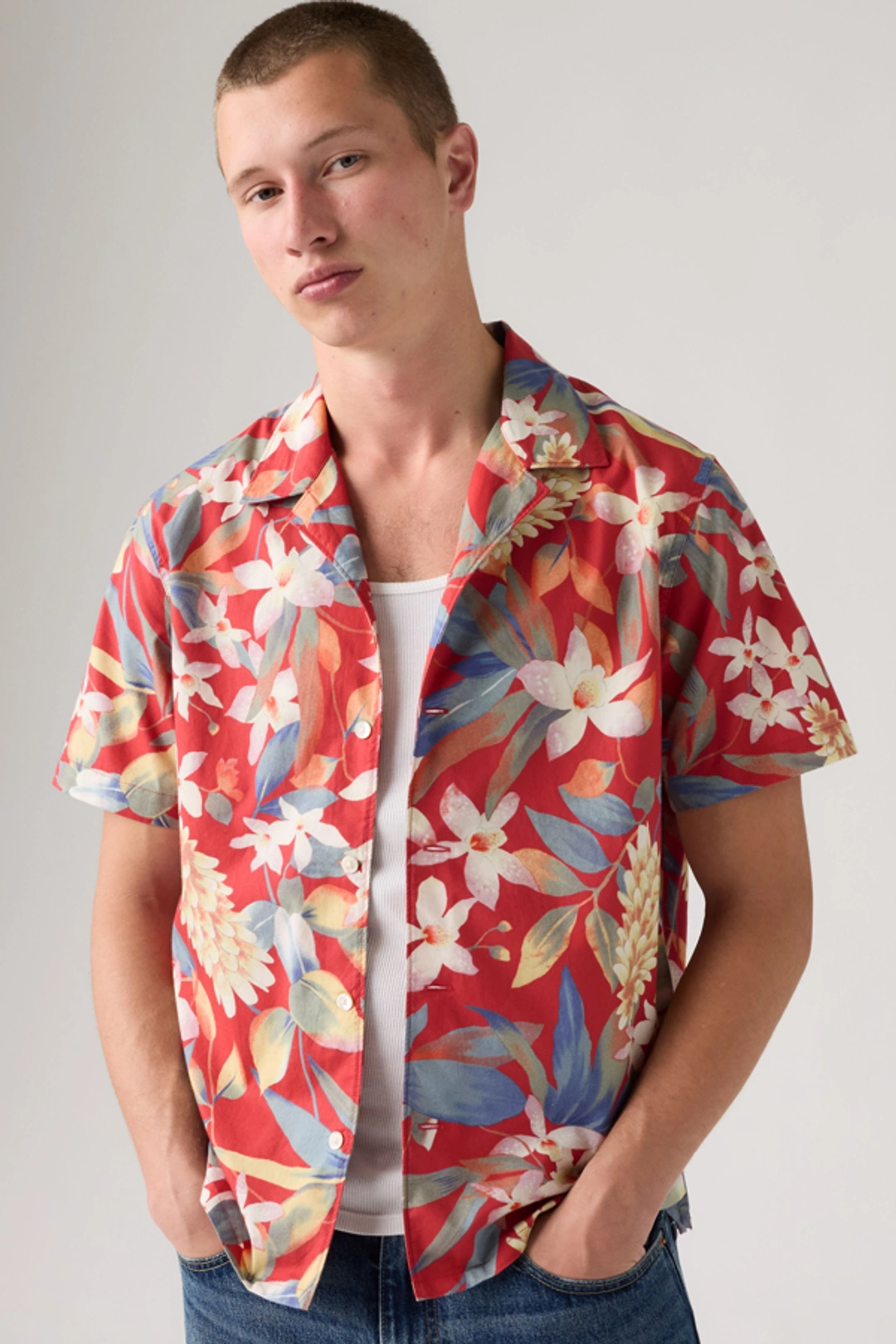 Levi's Chemise Camp Sunset - Homme - Bleu / Felix Indigo Dobby - 2XL