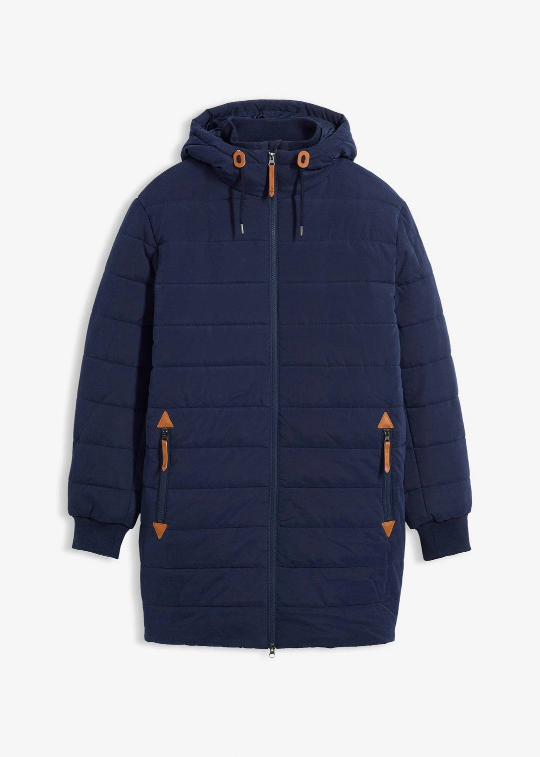Parka matelassée et rembourrée à capuche et détails enduits