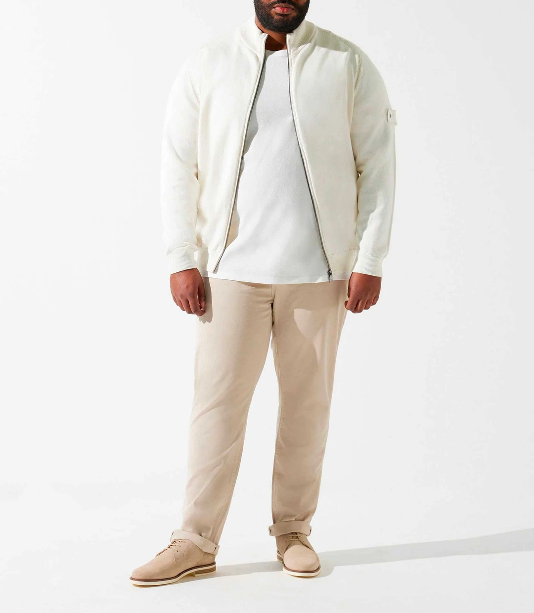 IZAC - Gilet zippé col montant écru DANBT