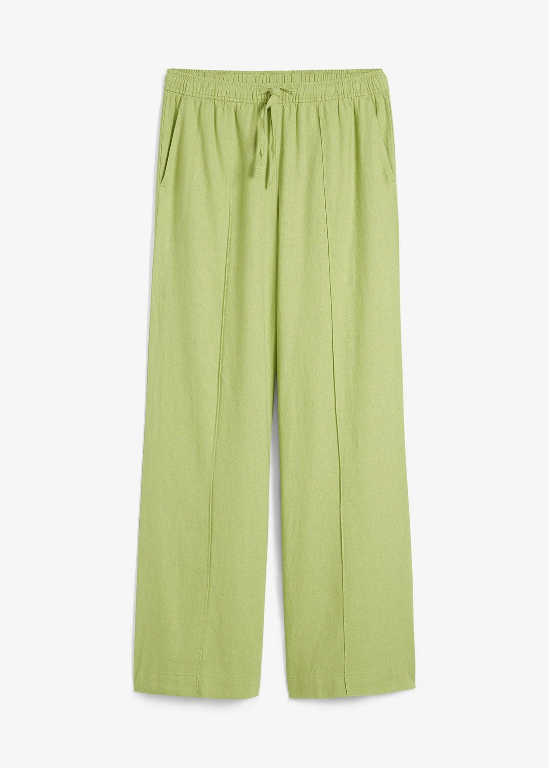 Pantalon palazzo léger en lin et viscose
