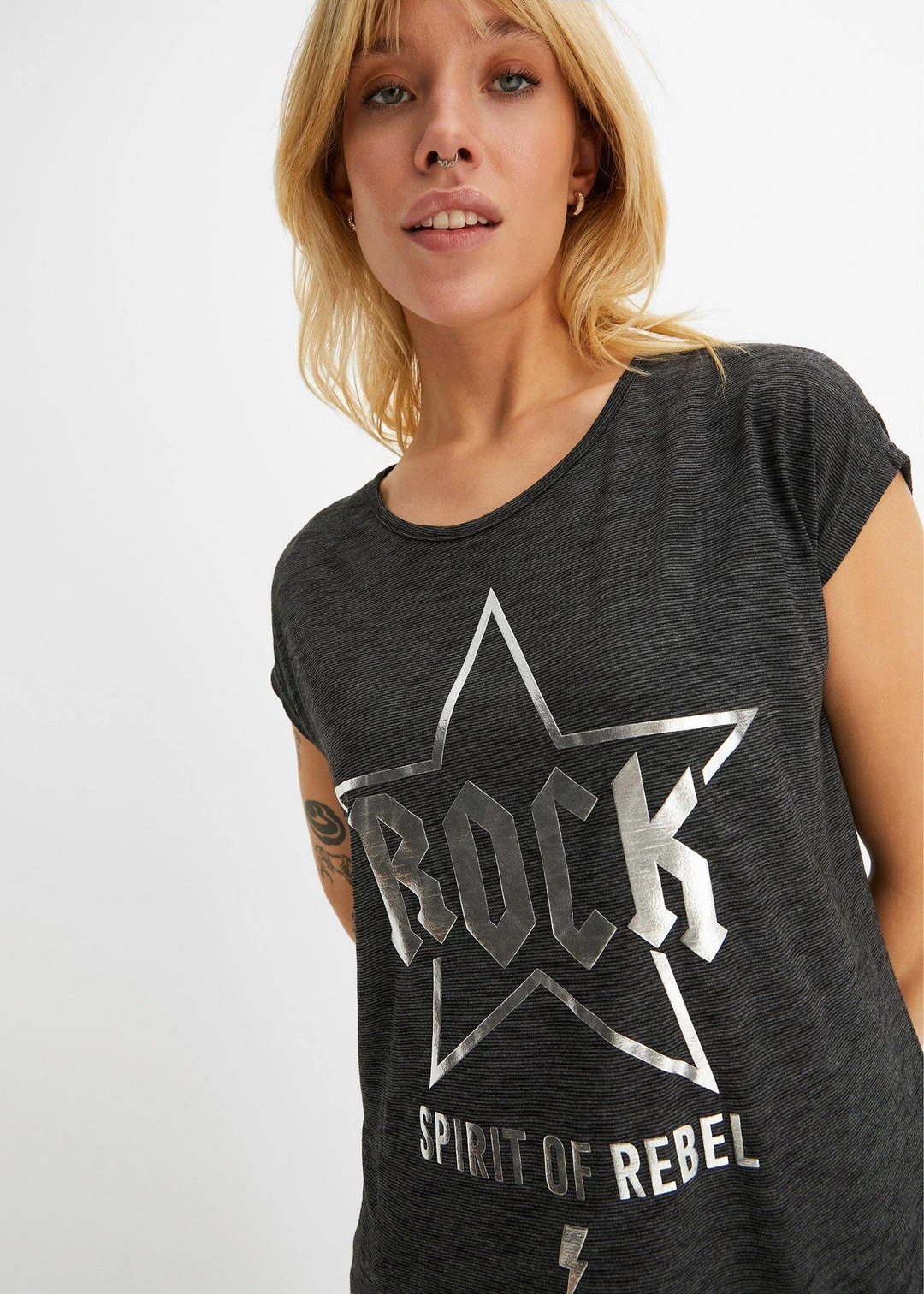 T-shirt long en viscose mélangée - 3