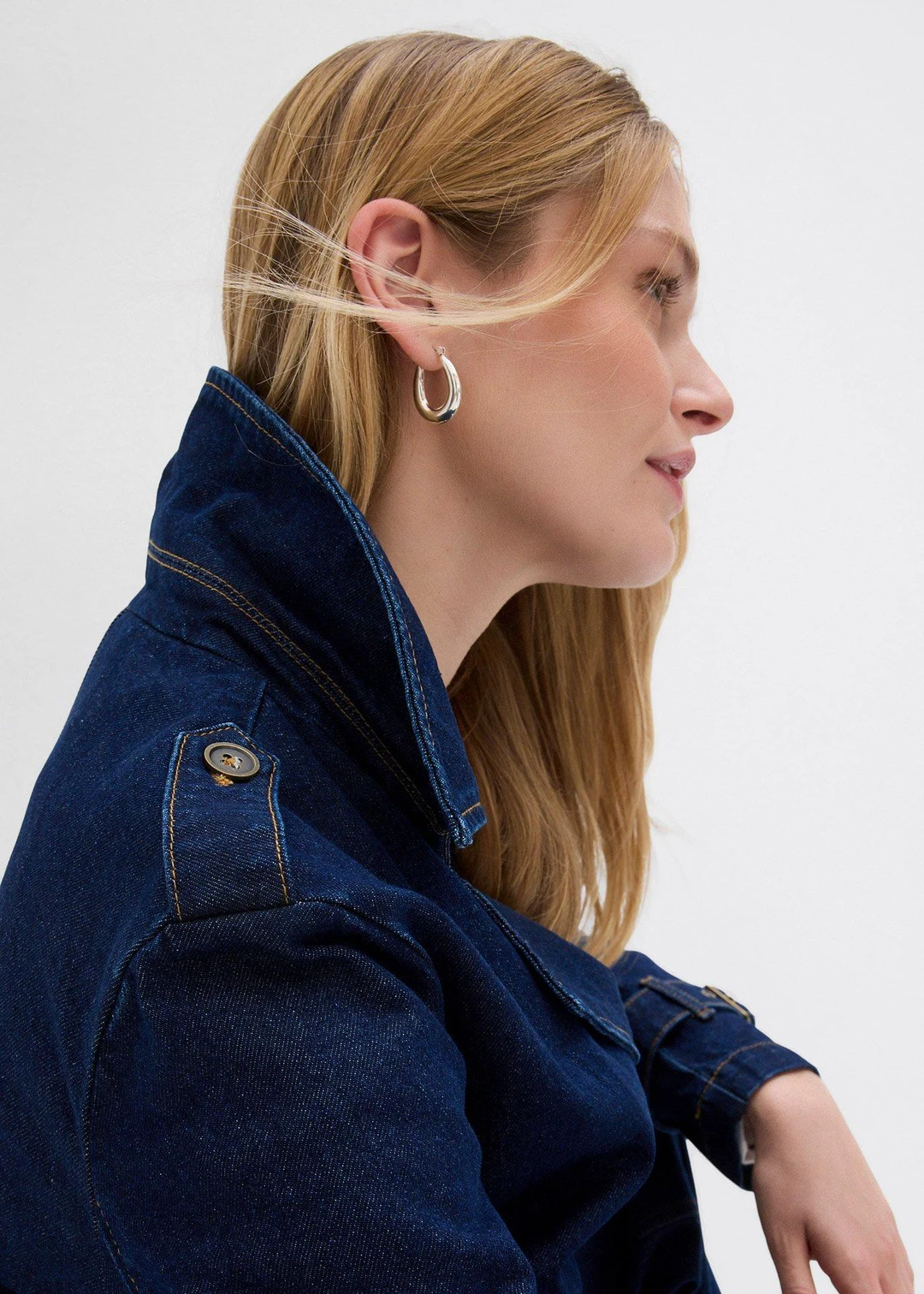 Trench court en denim - 3