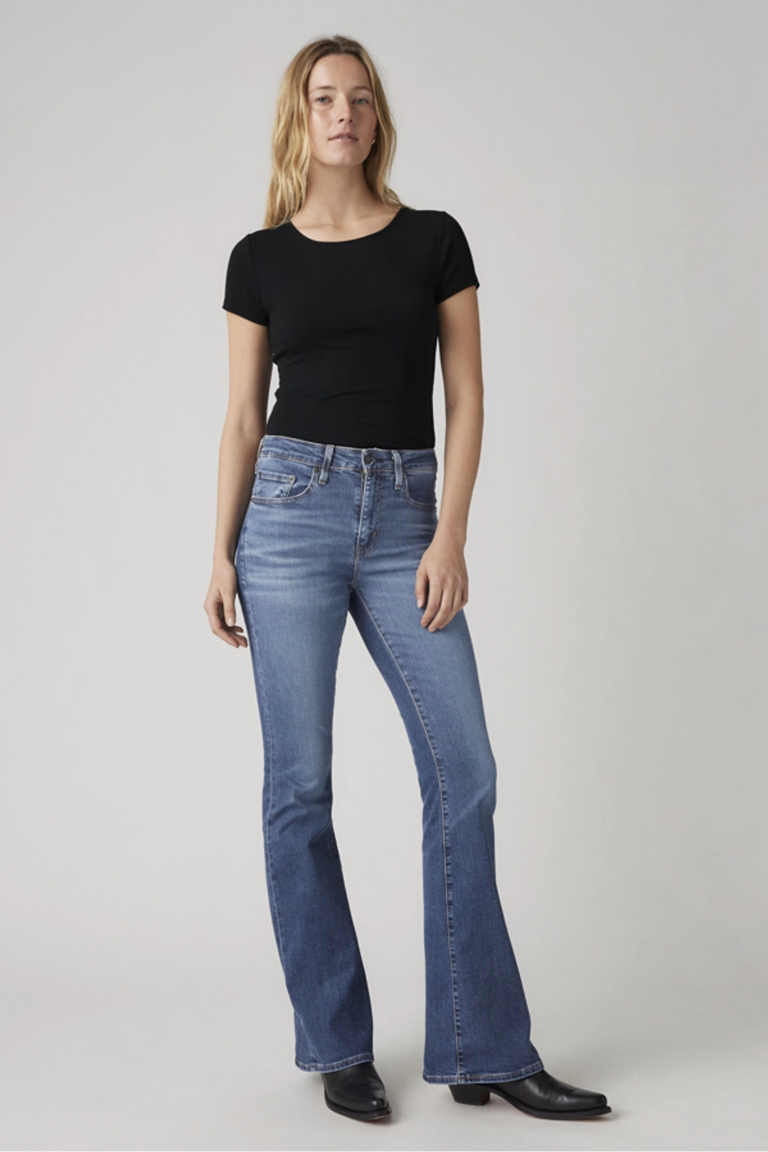 Levi's Jean 726 Taille Haute Flare - Femme - Noir / Midnight Gaze - 34X32
