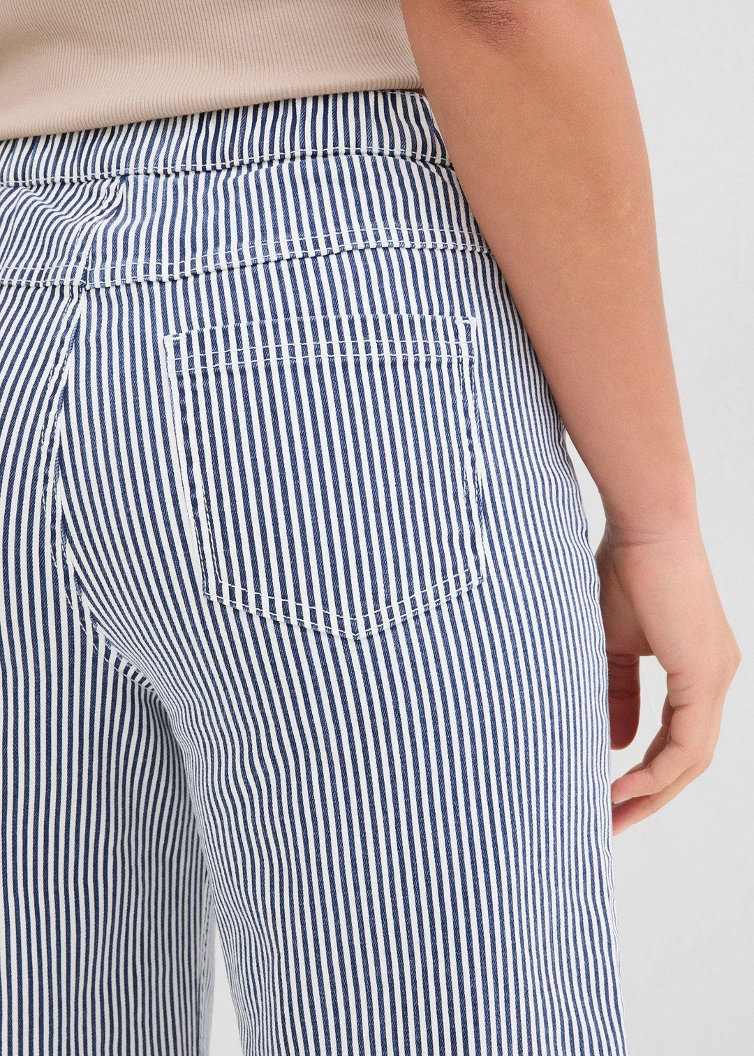 Pantalon en twill à taille élastiquée - 3