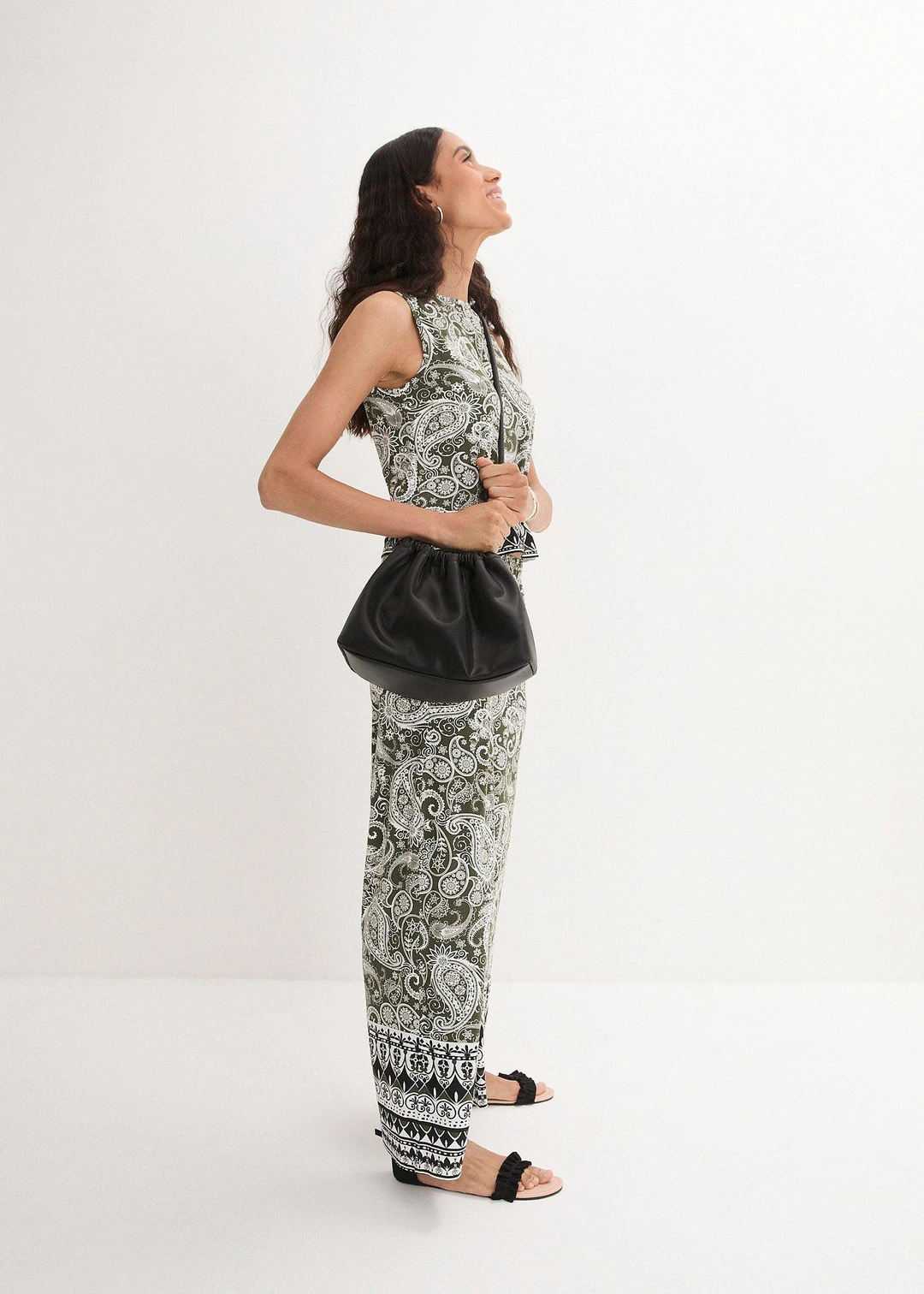 Pantalon palazzo doux en viscose extensible - 2