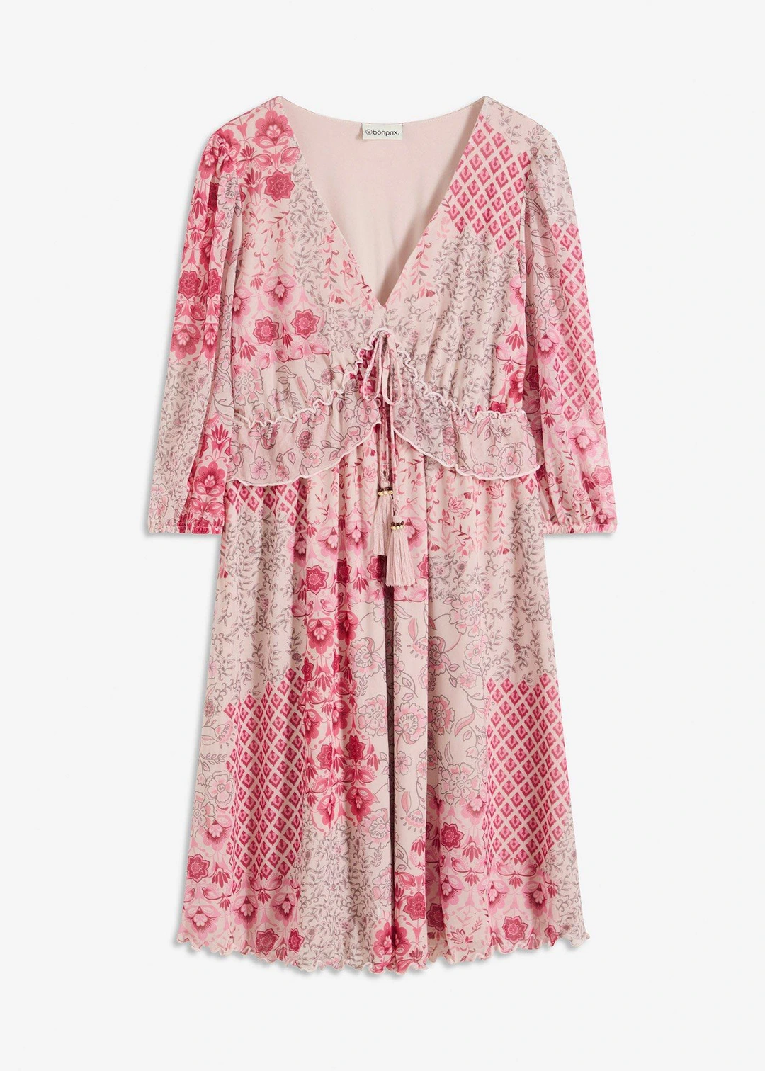 Robe-tunique en mesh imprimé