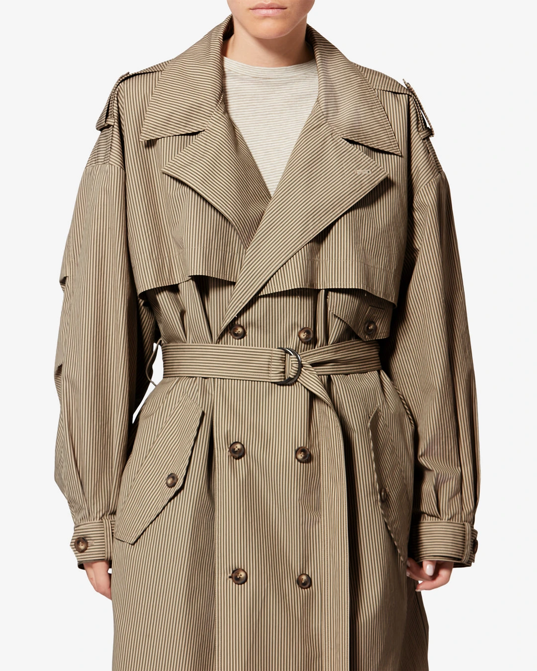 Manteau Chilma - Femme - Beige-kaki - Taille 40 - Marant Étoile - 5