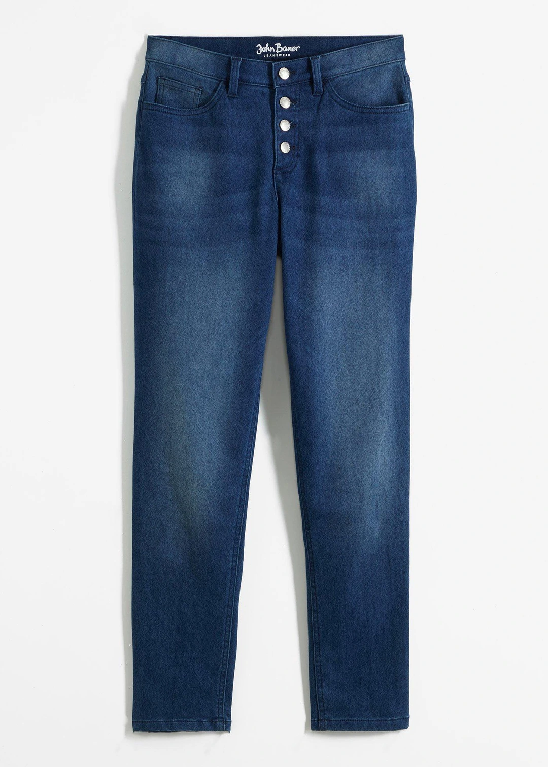 Jean chaud boyfriend taille mi-haute avec intérieur doux
