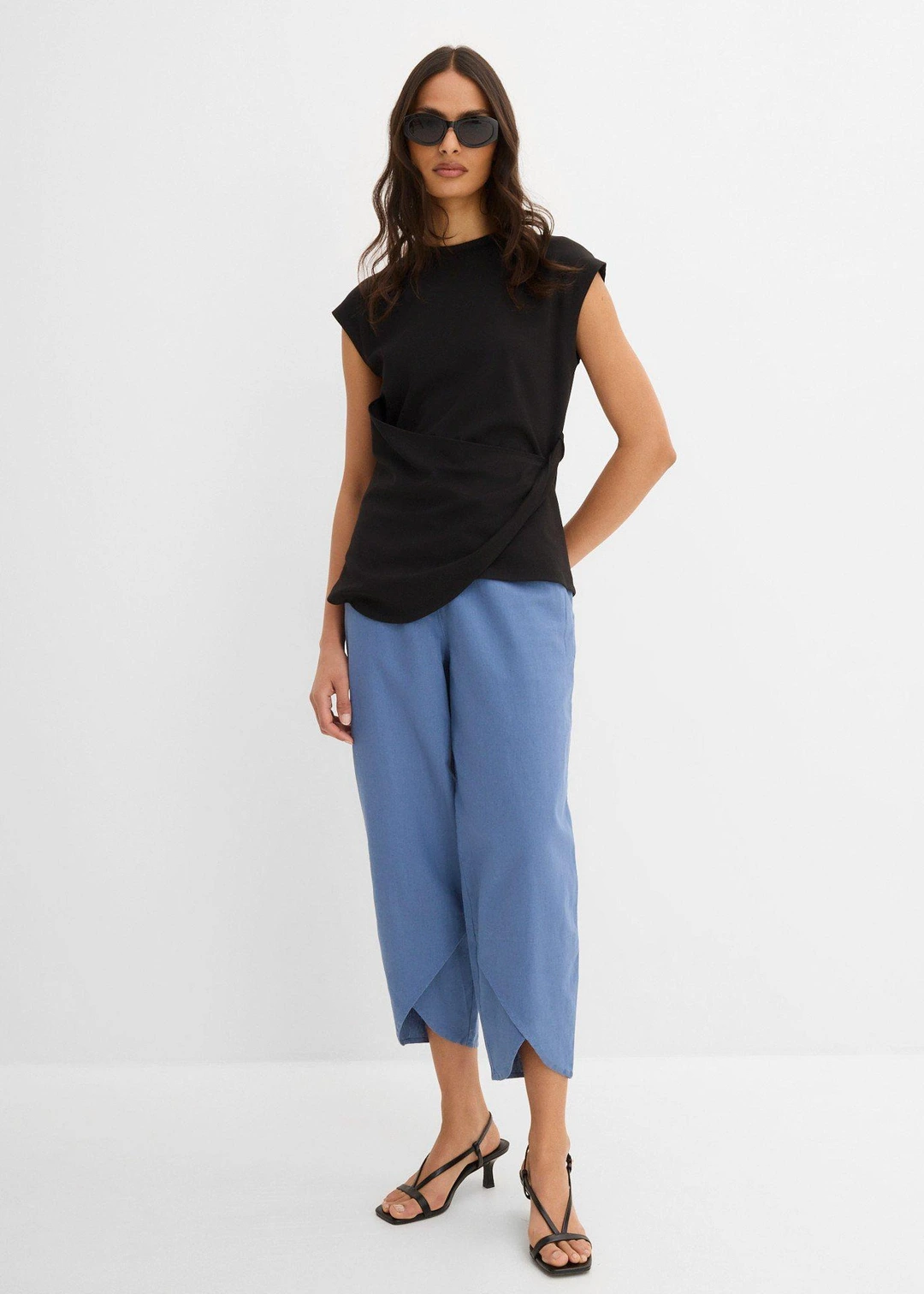 Pantalon 3/4 aérien en lin mélangé - 2
