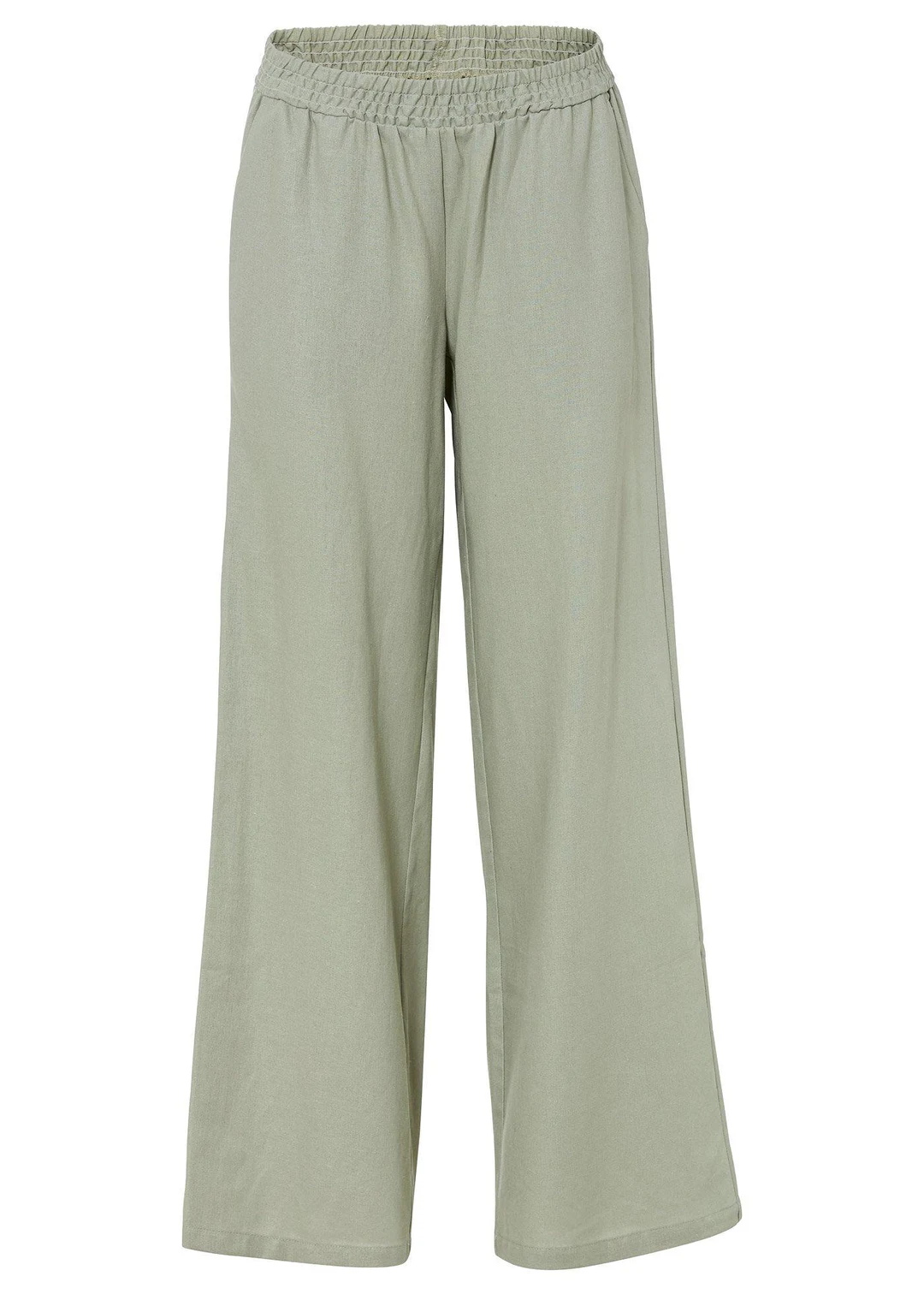 Pantalon palazzo en lin mélangé