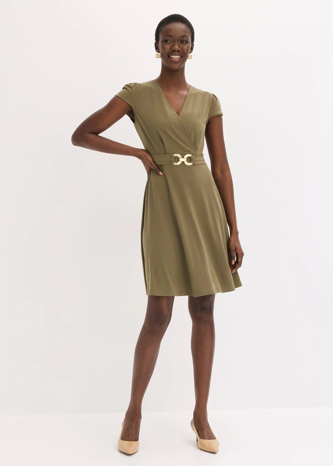 Robe en jersey à boucle décorative - 2