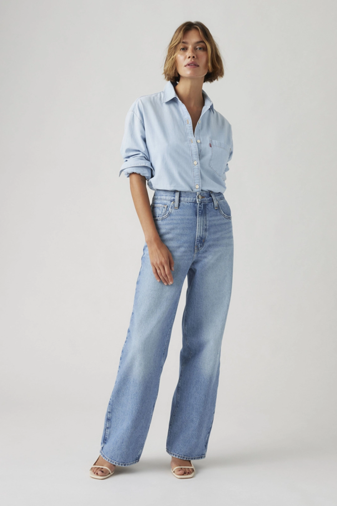 Levi's Jean Taille Haute Straight - Femme - Bleu / Smile For Real - 32X31