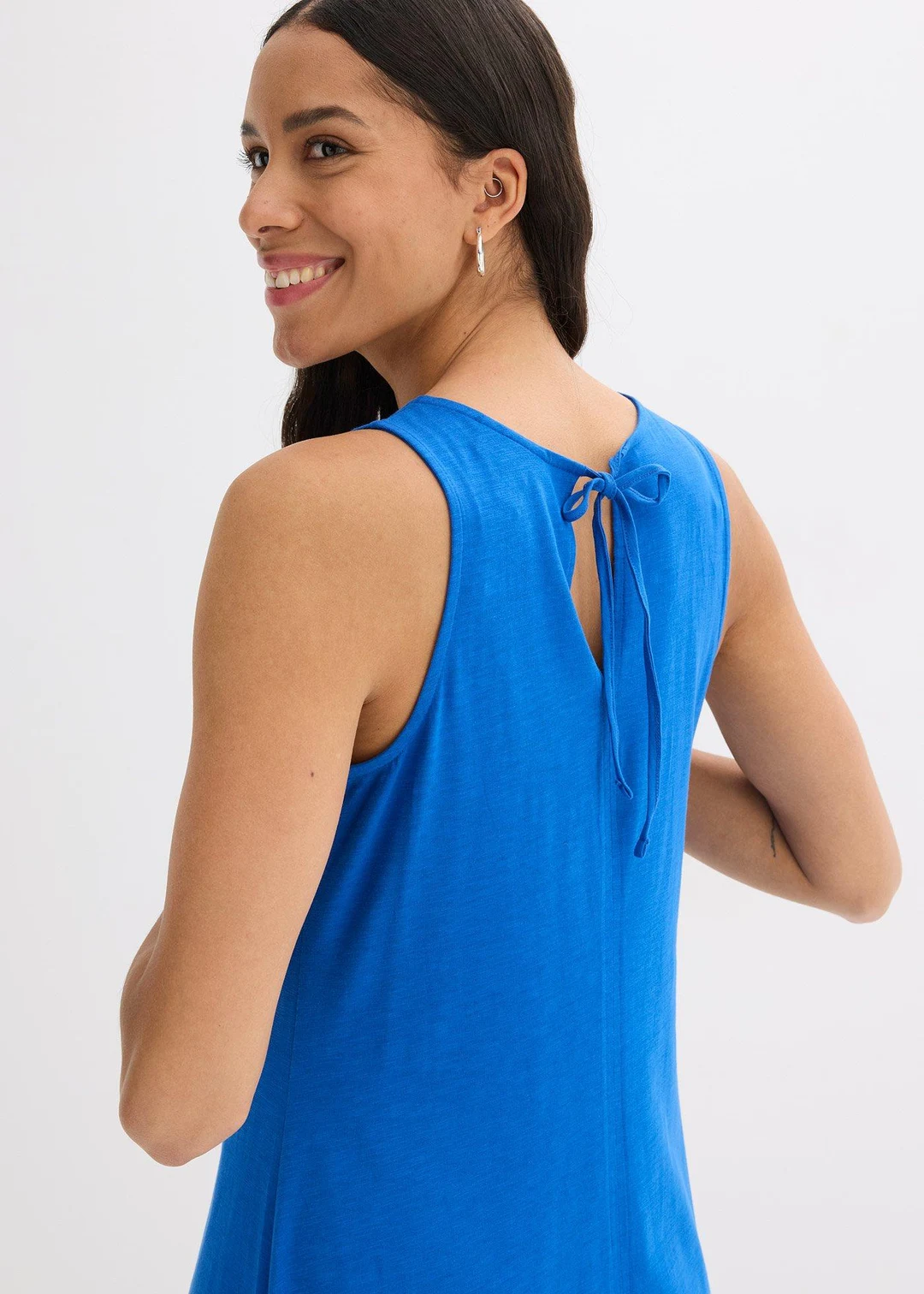 Robe longue 100% coton à bretelles - 3