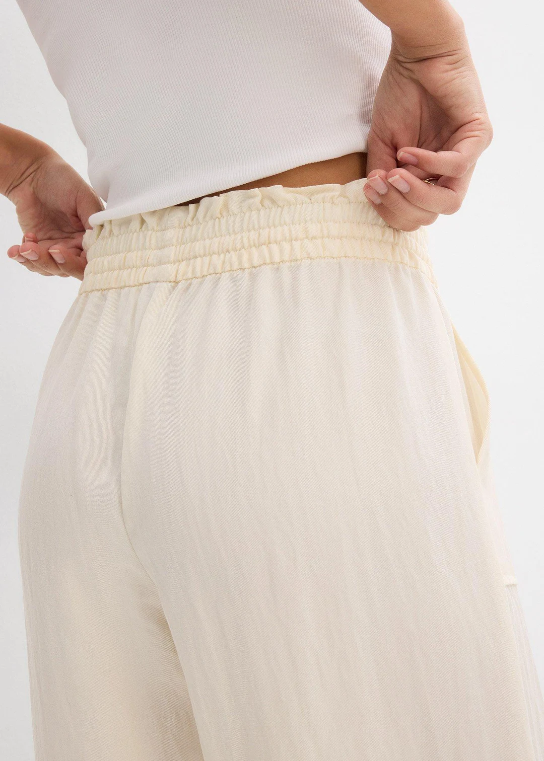 Pantalon large et fluide en lyocell mélangé - 3