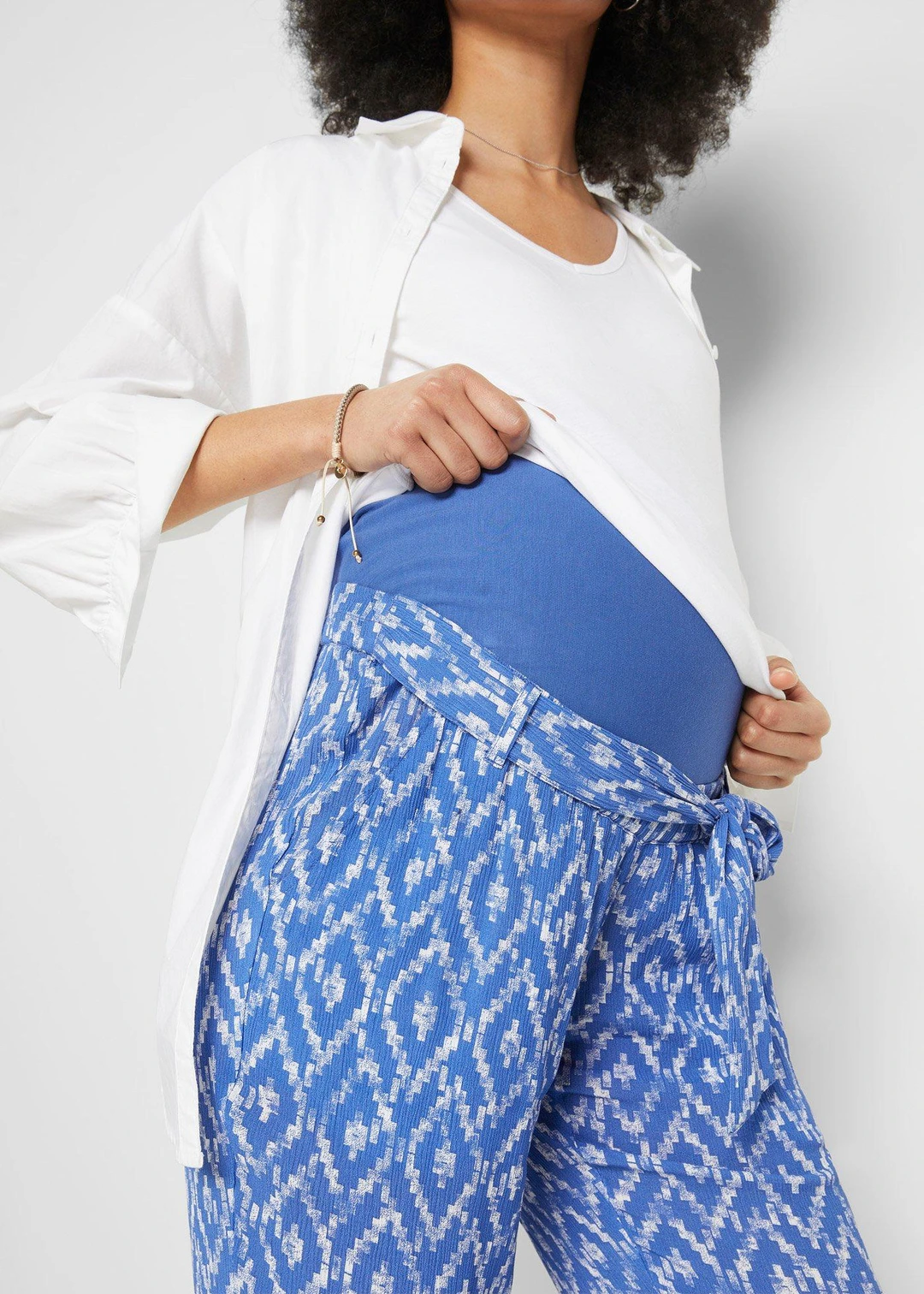 Léger pantalon de grossesse en viscose, loose
