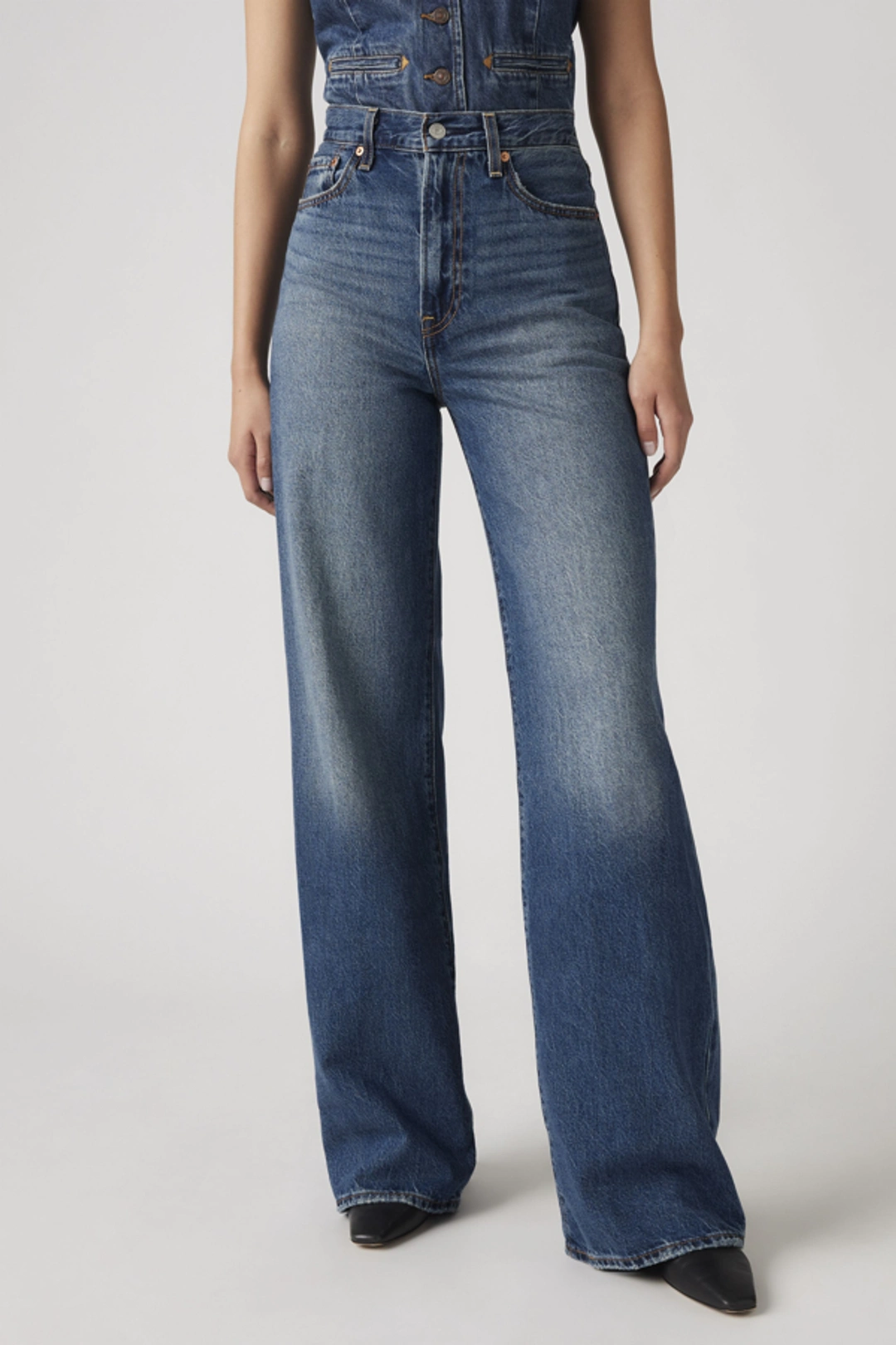 Levi's Pantalon Ribcage Wide Leg - Femme - Marron / Hot Fudge - 33X32 - 2