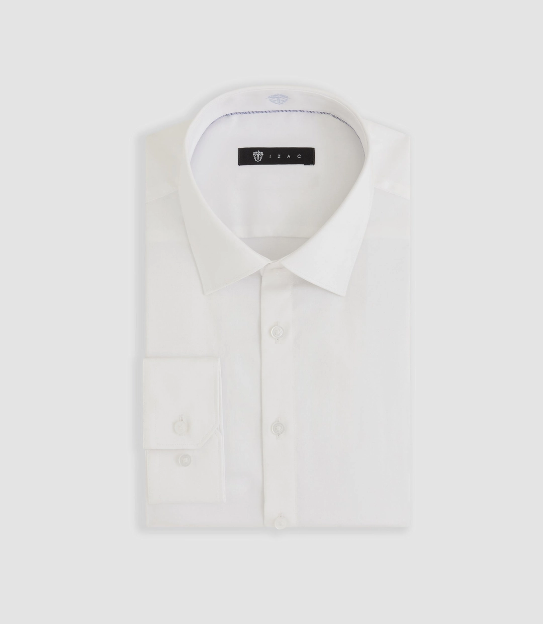 IZAC - Chemise regular en satin stretch blanche SASTRETCHBSOUT