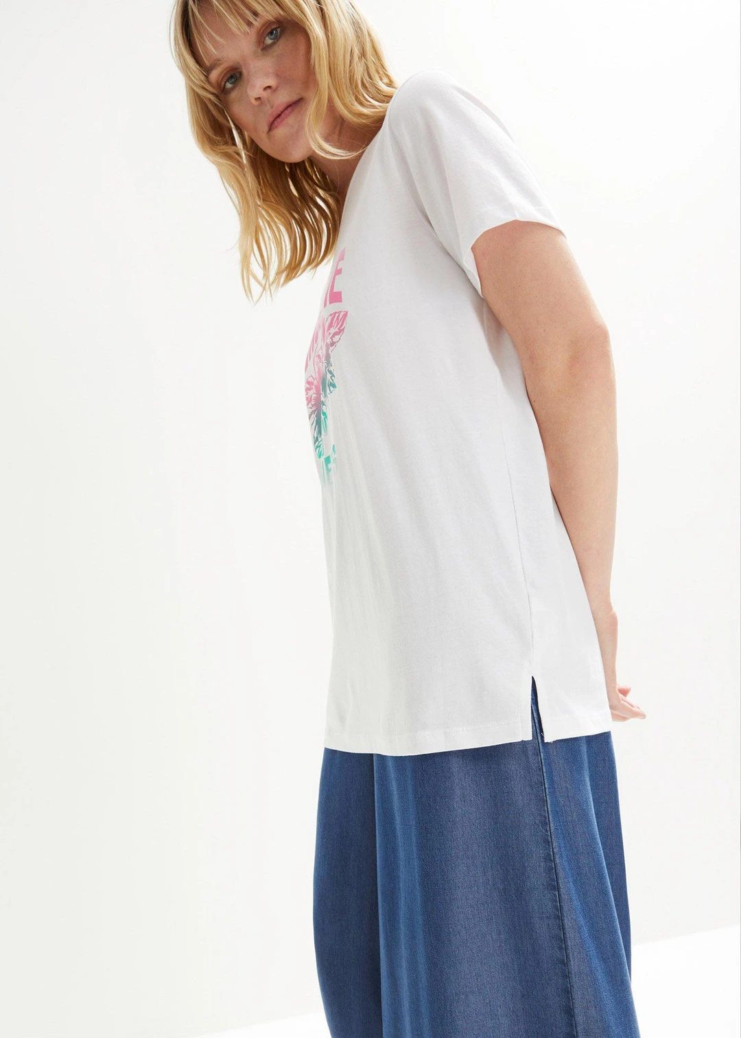 T-shirt coton avec imprimé, manches courtes - 3