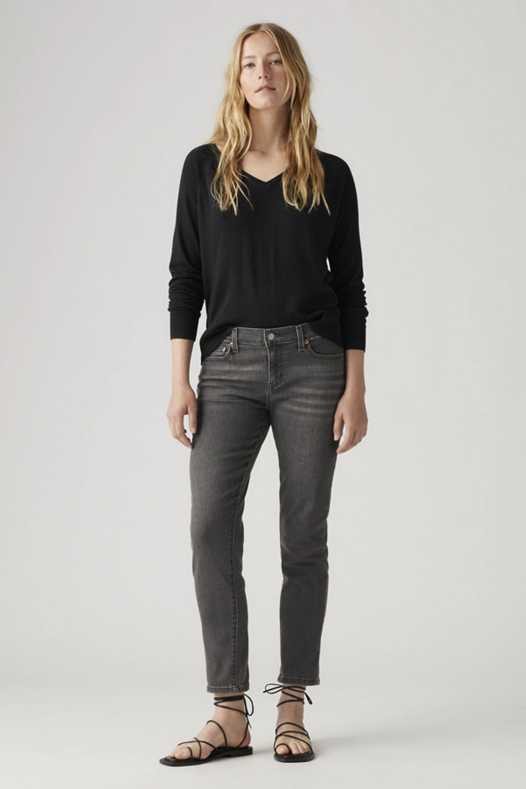 Levi's Jean Boyfriend Taille Mi Haute - Femme - Bleu / Lapis Topic - 34X30