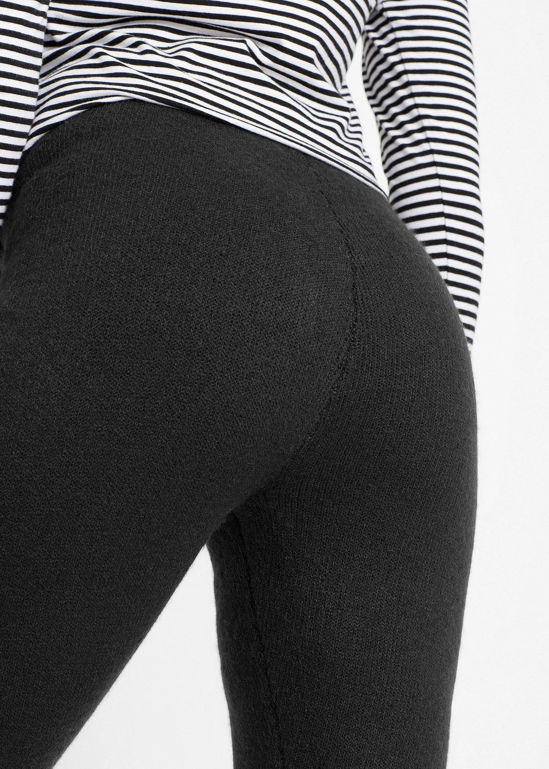 Legging thermique avec finitions côtelées