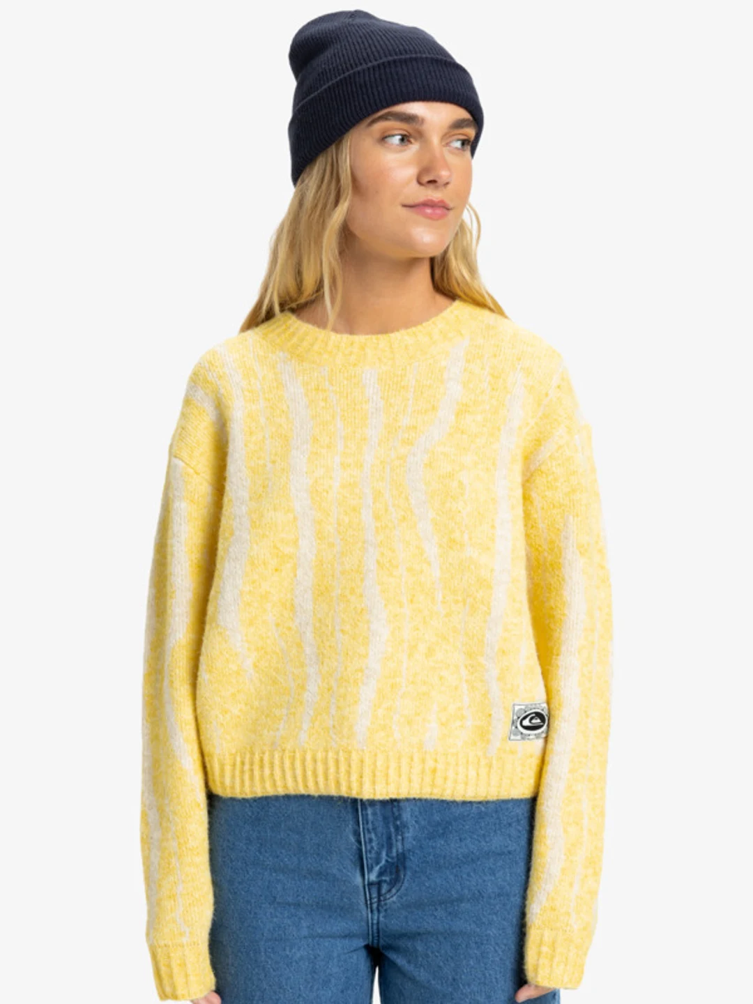 Selwyn - Pull à col rond pour Femme Jaune