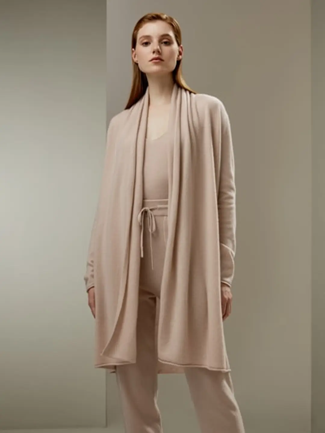 LILYSILK Cardigan Femme Long Avec Col En Pile Élégant Polyvalent Et Élégant Cachemire Simple Et Classique Pas Besoin De Correspondre Caramel M