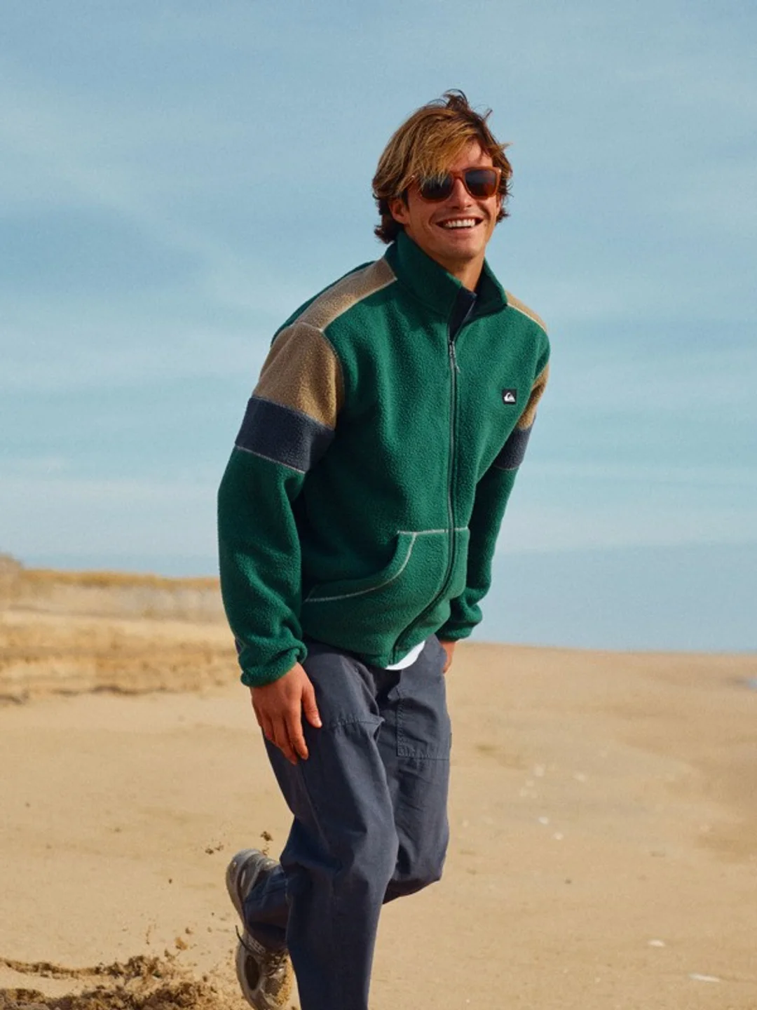 Clean Coast Block - Polaire zippée pour Homme Vert