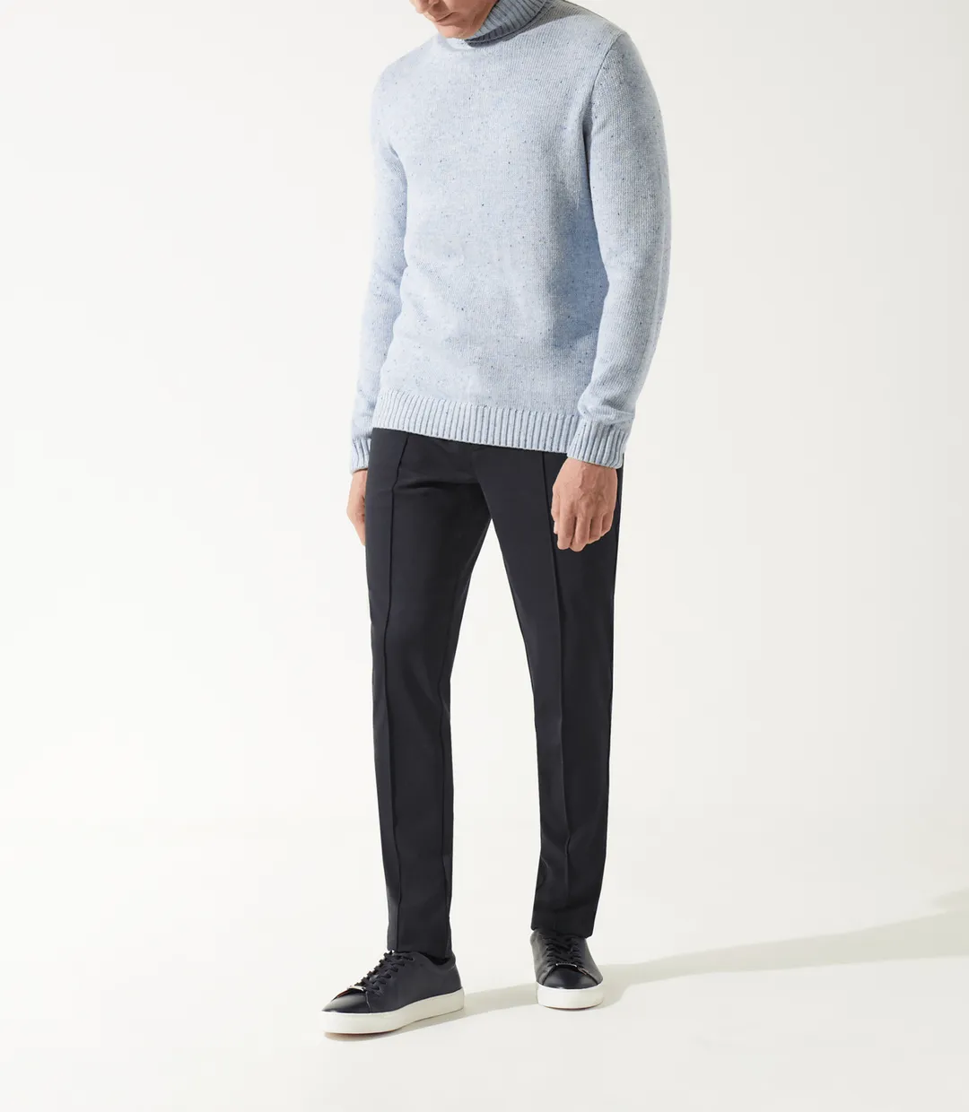 IZAC - Pull col roulé bleu ciel