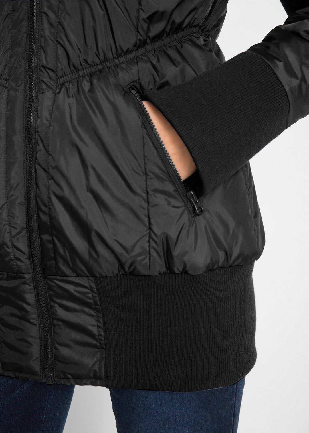 Veste matelassée à finitions élastiquées et capuche - 3