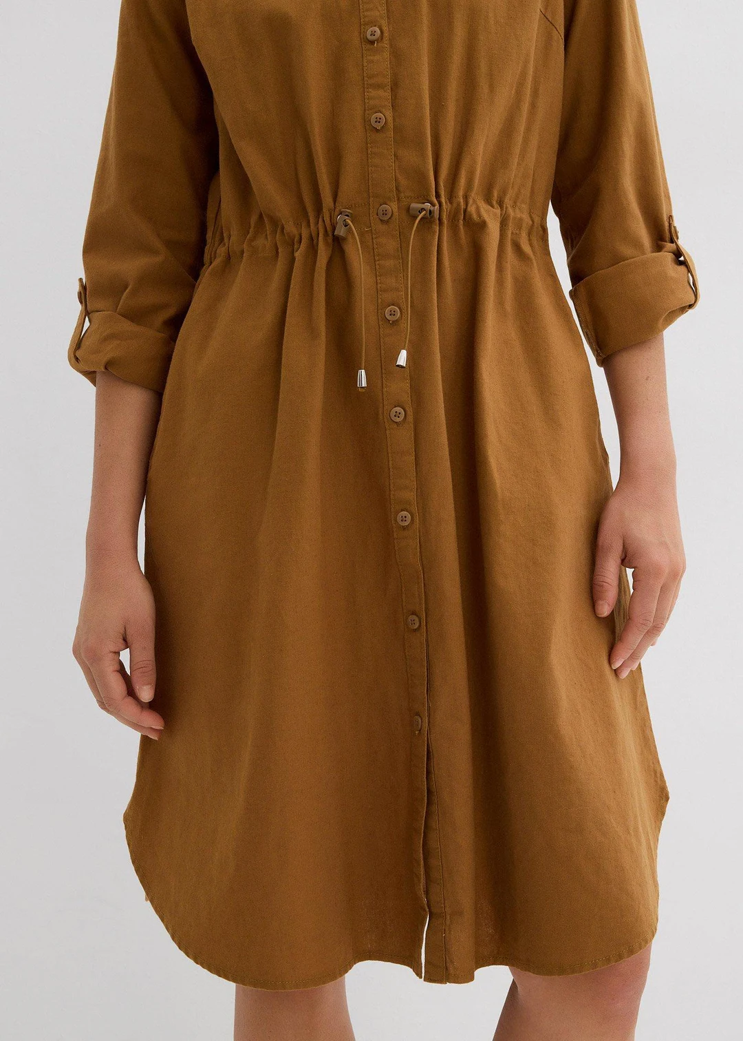 Robe-chemise en lin et coton - 3