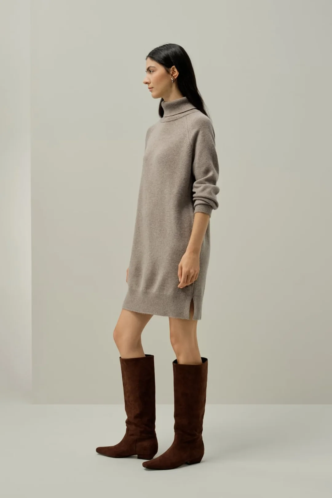 LILYSILK Pull Femme Hiver en Laine et Cachemire à Col Roulé Torsadé Toast M