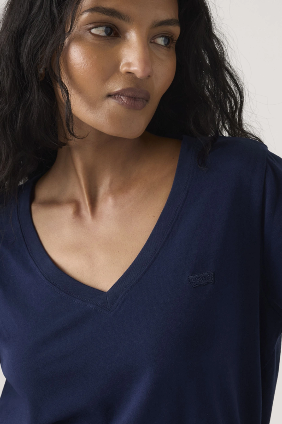 Levi's T Shirt En Coton Col V Favorite - Femme - Vert / Deep Depths - XS - 2