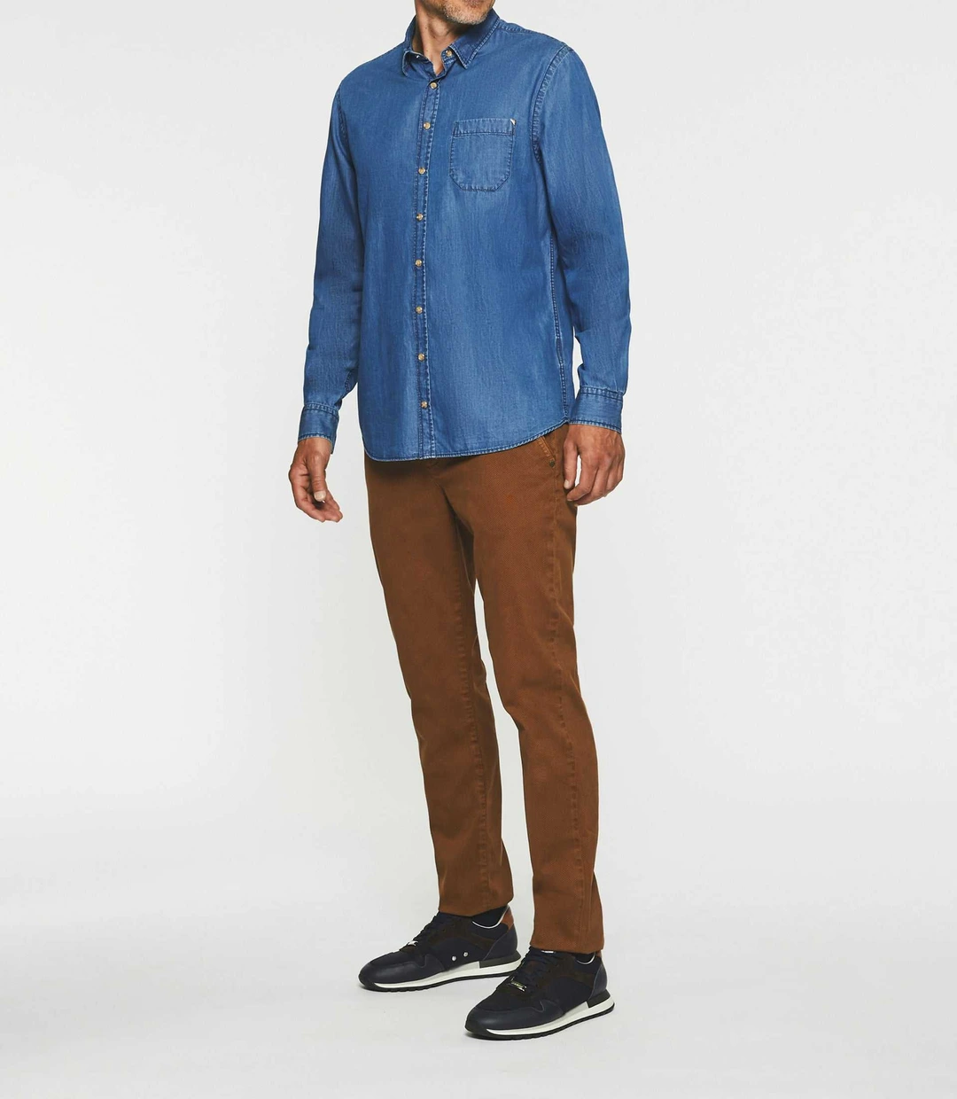 IZAC - Chemise casual bleu denim JIA