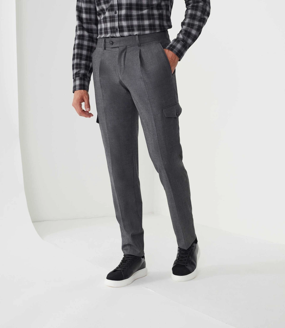IZAC - Pantalon ville gris foncé ''Gvelouto''