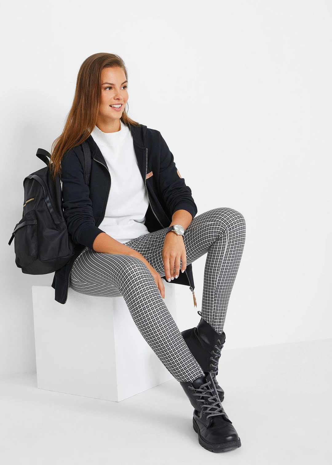 Sweat zippé à capuche, 100% coton - 2