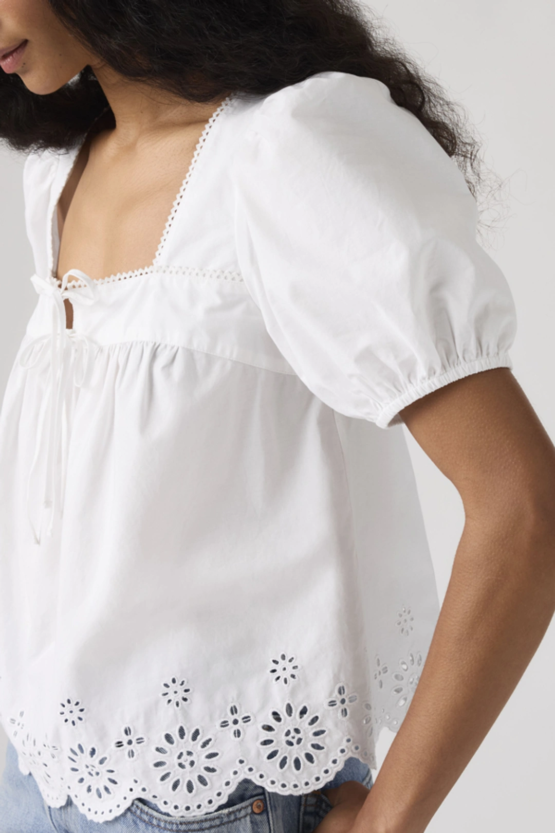 Levi's Blouse Manche Courte Et Découpes Darling - Femme - Blanc / Bright White - XS - 2