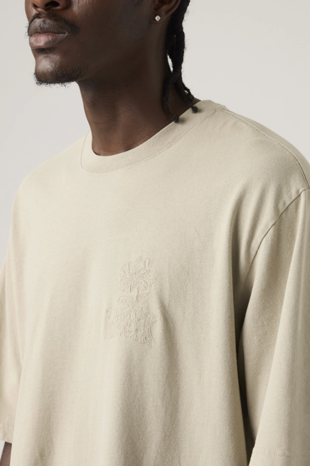Levi's T Shirt Manche Mi Longue - Homme - Beige / Vintage Khaki - XL - 2