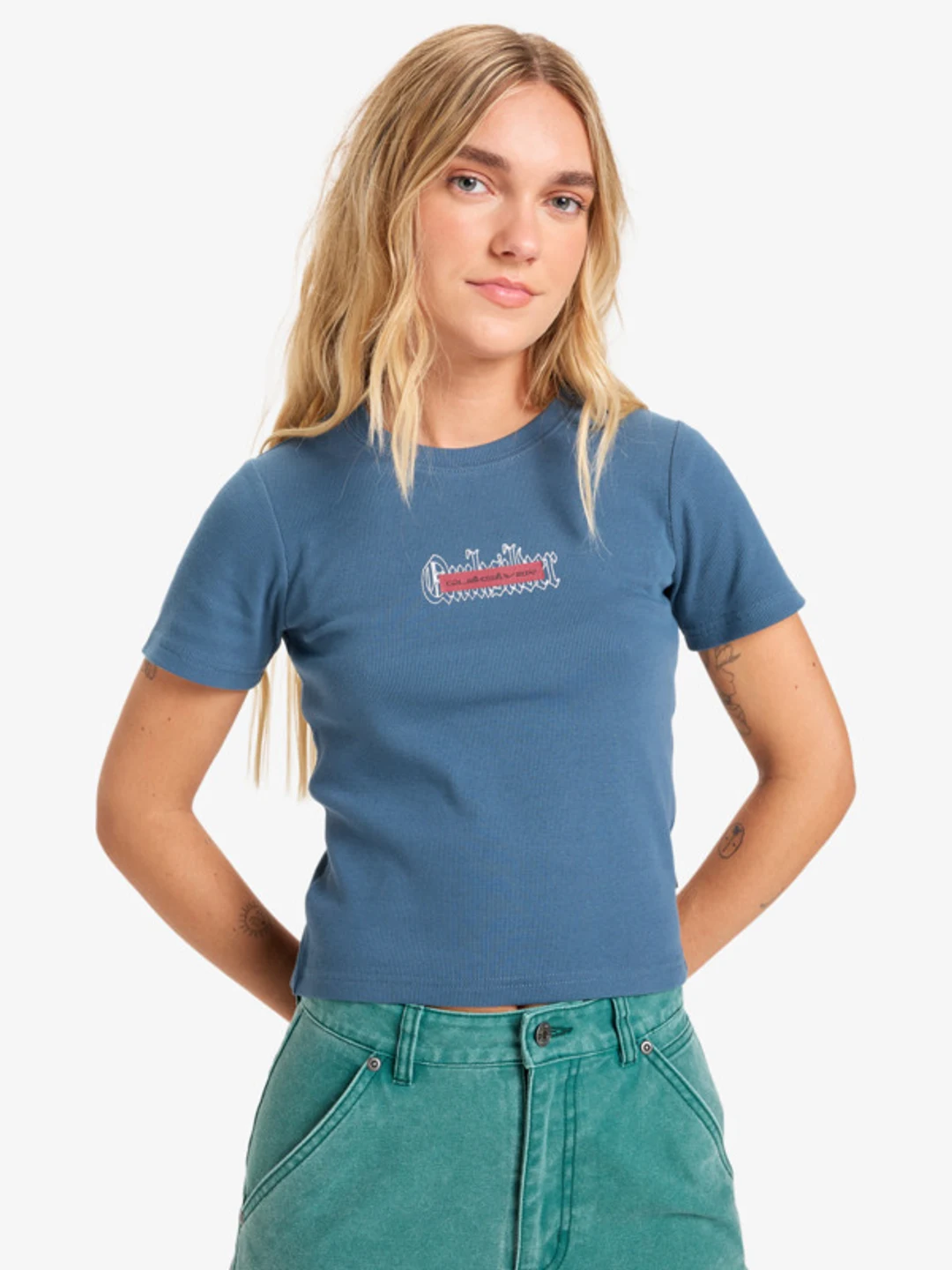 Mercury Fitted - T-shirt à manches courtes Bleu Femme