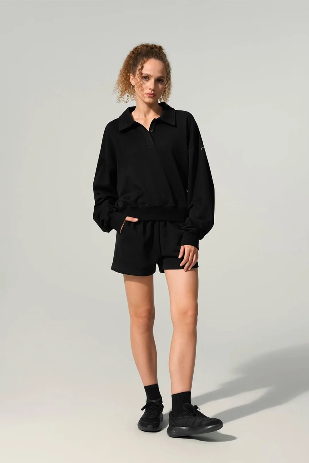 LILYSILK Polo Sweat Heirloom '89 Noir L - SILKERRY Doux, Respirant et Élégant pour Femme