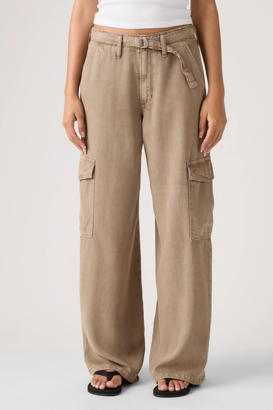 Levi's Pantalon Baggy Dad Cargo - Femme - Noir / Drapey Caviar Gd - 34X30 - 2