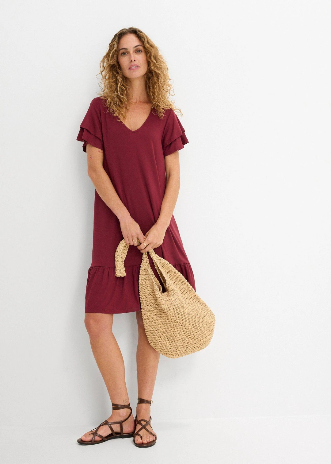 Robe en jersey viscose à volants - 2