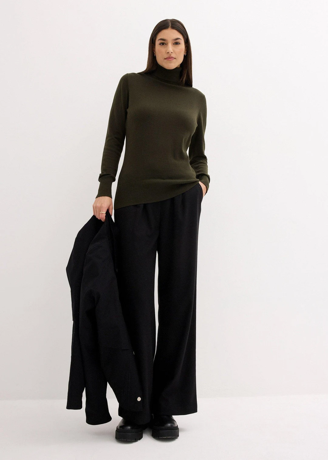 Pull col roulé en fine maille - 2