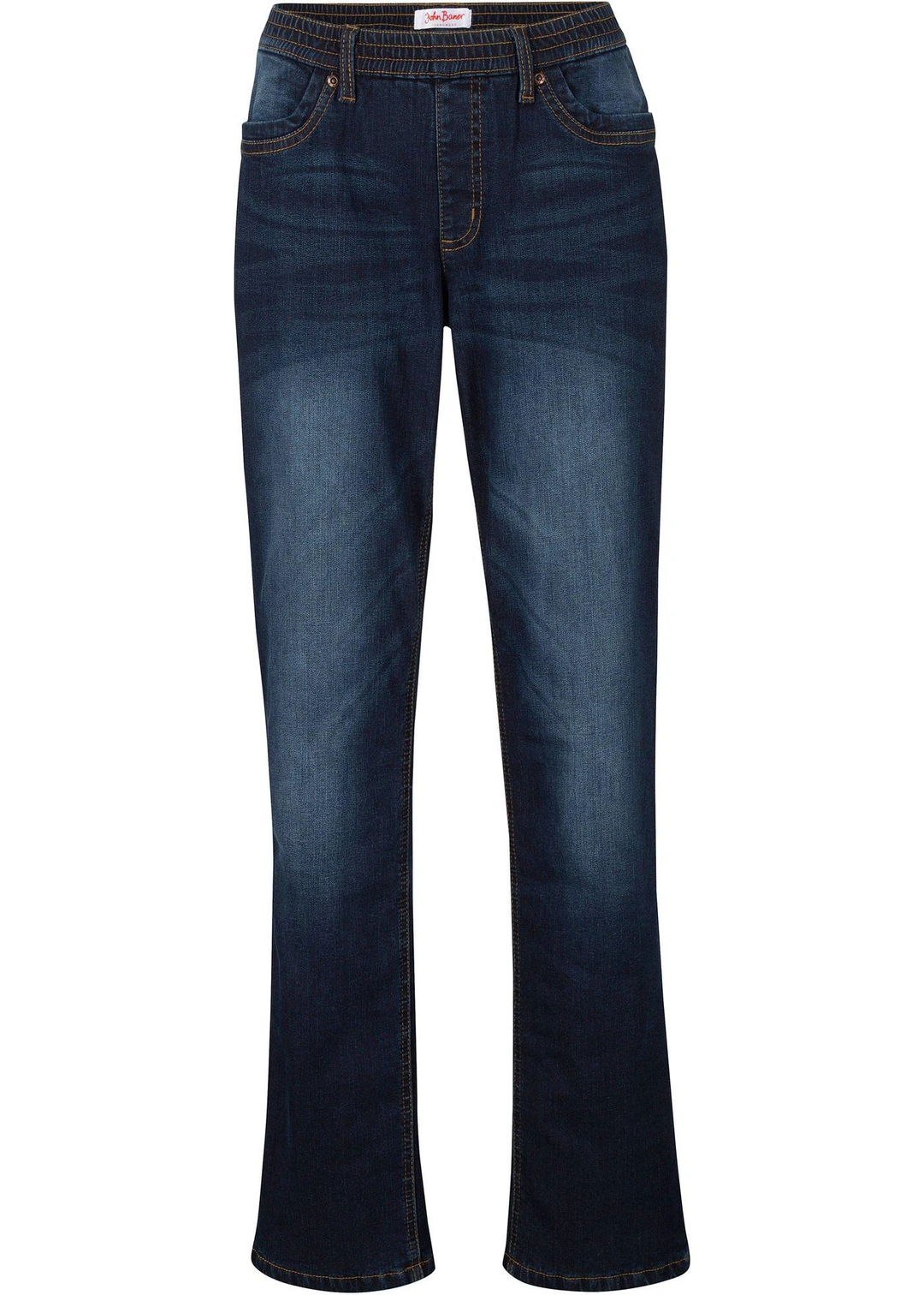 Jean droit taille mi-haute, thermique