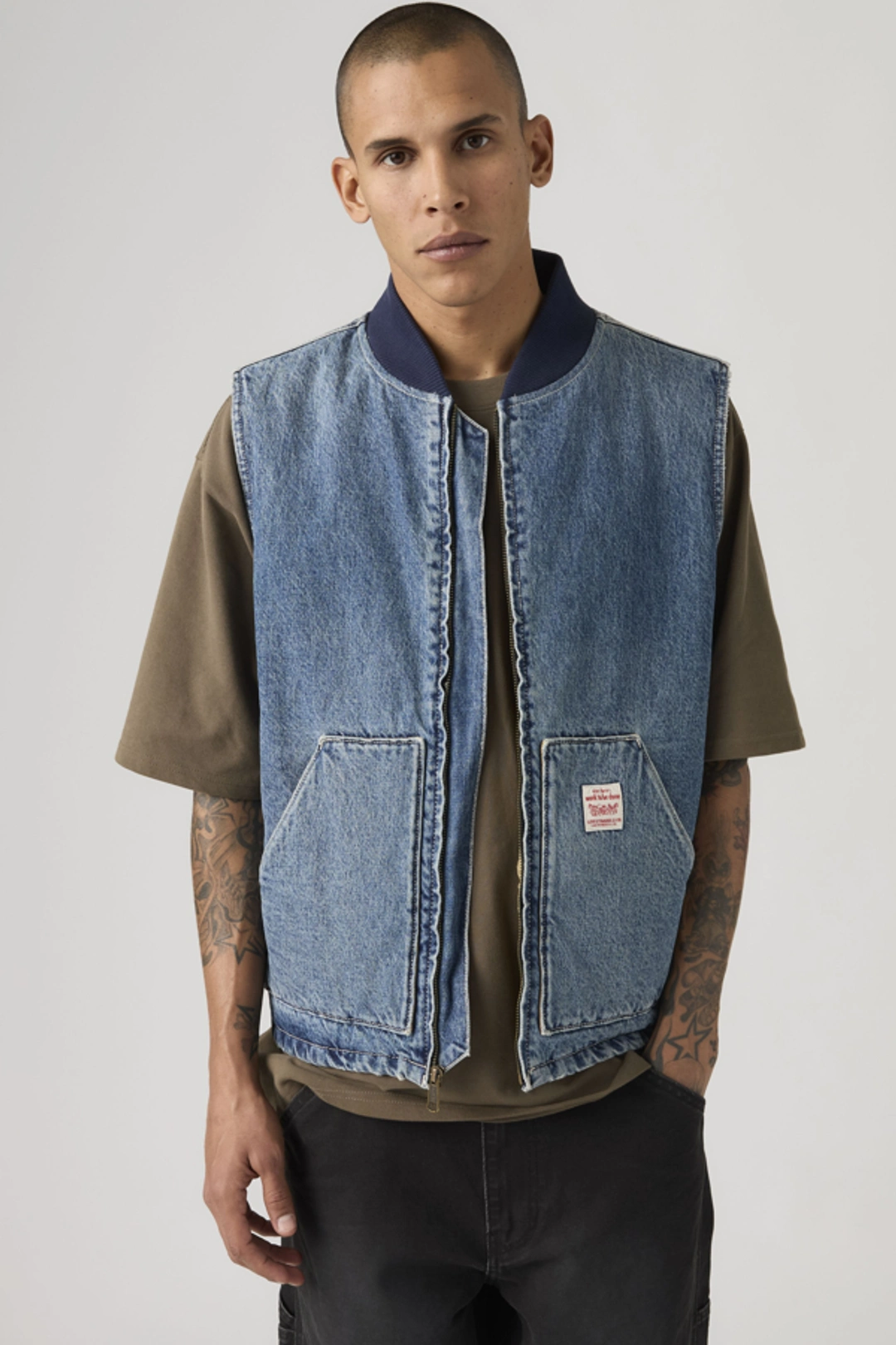 Levi's Veste Sans Manche Sansome - Homme - Noir / Meteorite - XS