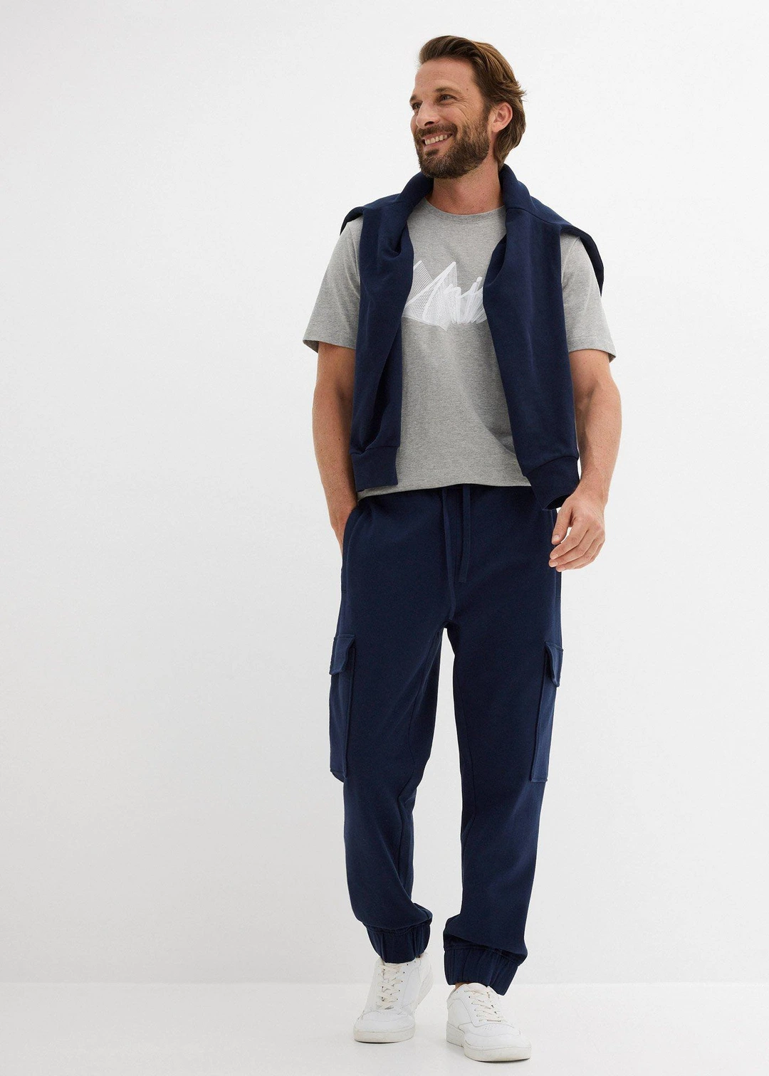 Pantalon de jogging avec poches cargo, loose - 2
