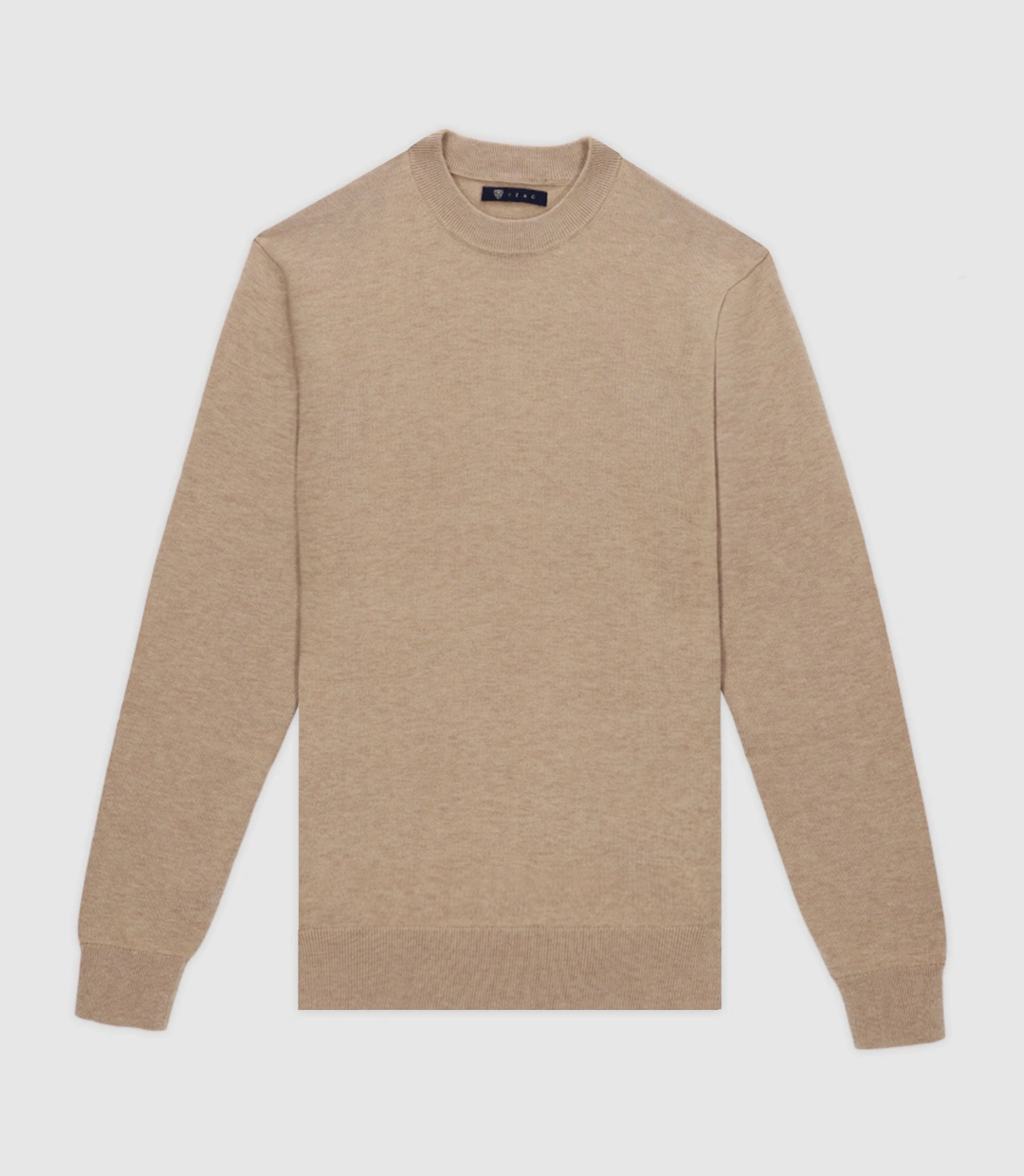 IZAC - Pull col rond BEIGE