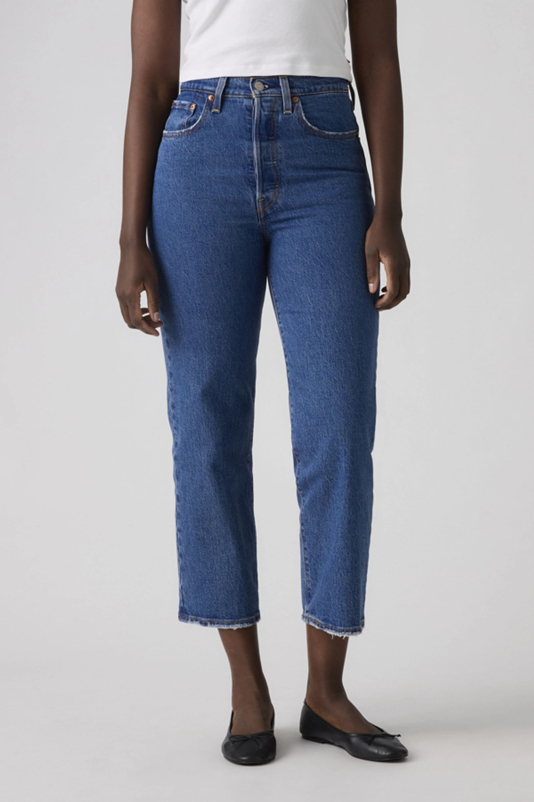 Levi's Jean Droit Ribcage Cheville - Femme - Bleu / Dance Around - 34X29 - 2