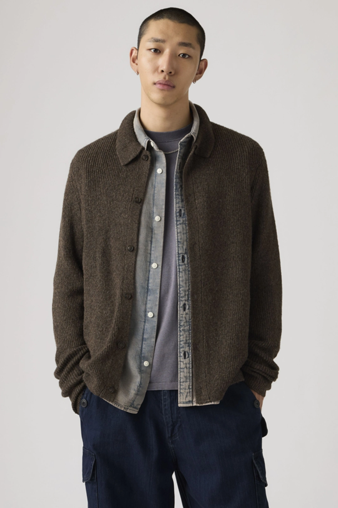 Levi's Cardigan Catalina - Homme - Marron / Chocolate Brown Heather - XL